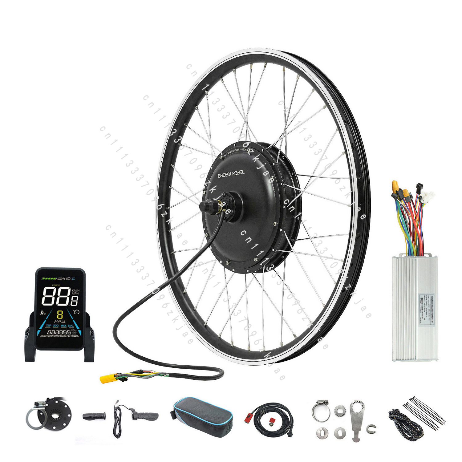 Gearless Hub Motor Conversion Kit 2000W With Display - Kit Konversi Motor Hub Tanpa Sikat
