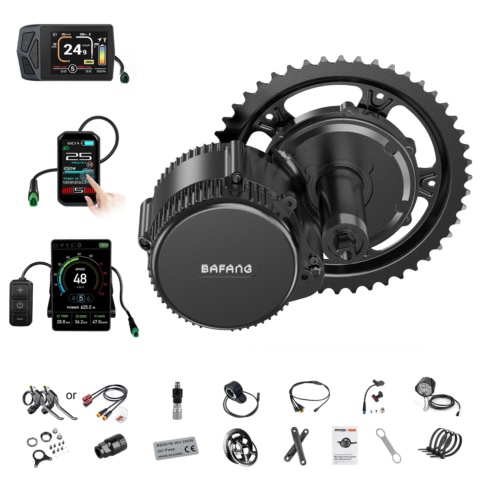 Torque Sensor Mid Drive Motor Kit - [Pengiriman Lokal AS] Motor Bafang 750W