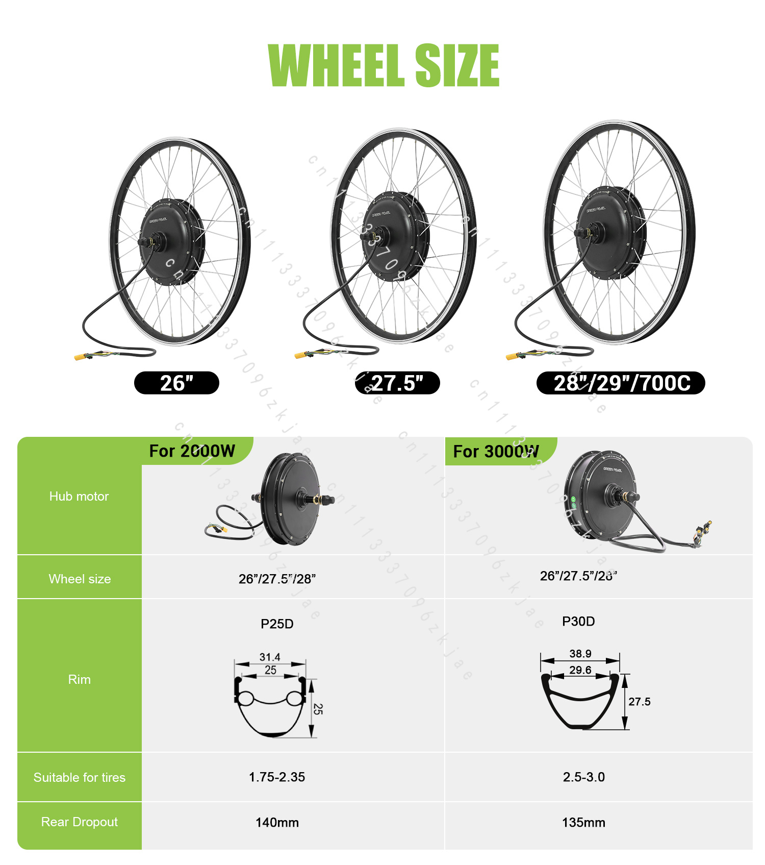Kit Konversi Motor Hub Tanpa S - Gearless Hub Motor Conversion Kit 2000W With Display ulasan dan harga