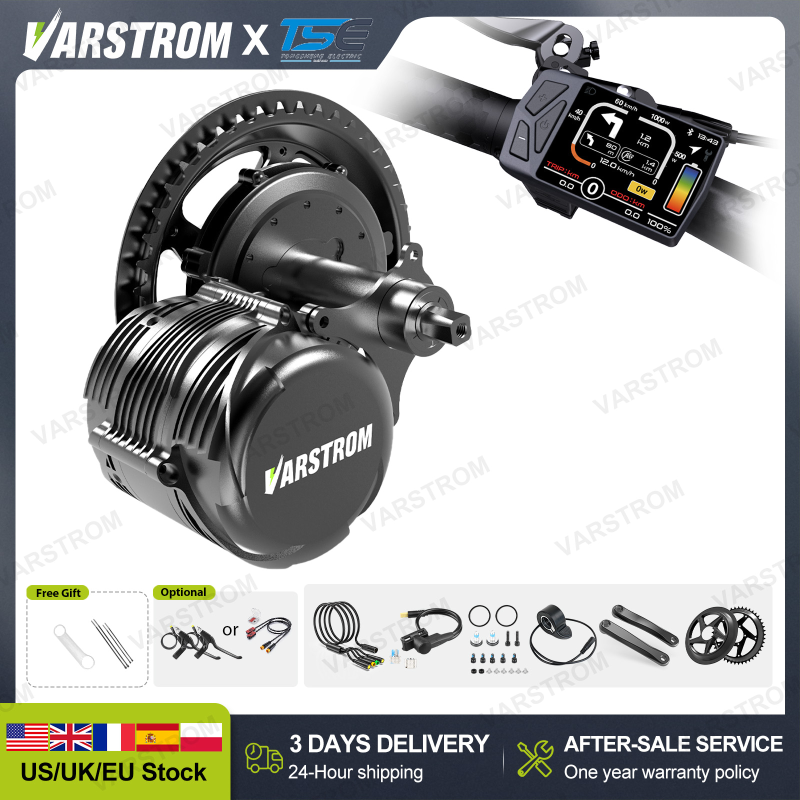 [US 3 Hari Pengiriman Cepat] T - Torque Sensor Mid Drive Motor Kit ulasan dan harga